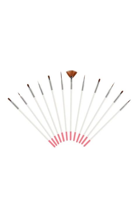 NailStil Tırnak Süsleme Fırçası Nail Art Jel Fırçası 12li