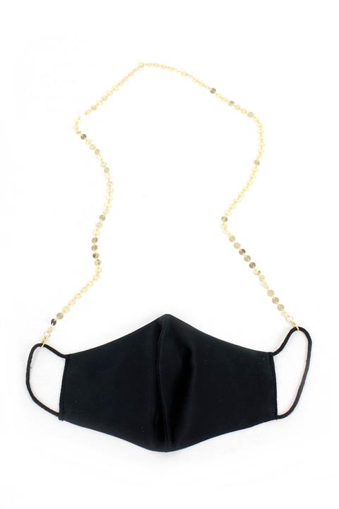 Hane14 Minik Pullu Maske Zinciri Gold 75 cm