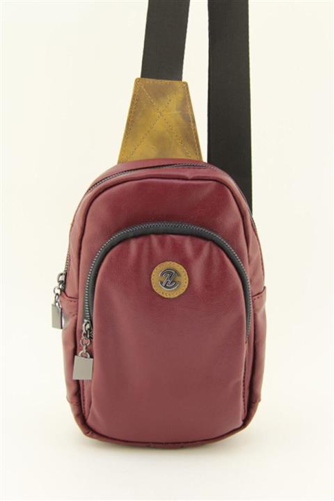 HNB Unısex Bordo Deri Detaylı Postacı Çantası