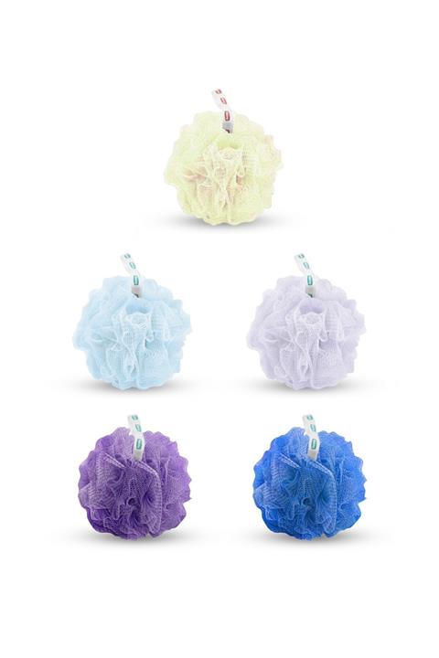 Firsat Ayi Yumuşak Ponpon Duş Lifi Banyo Fırçası Kese 5 li Set