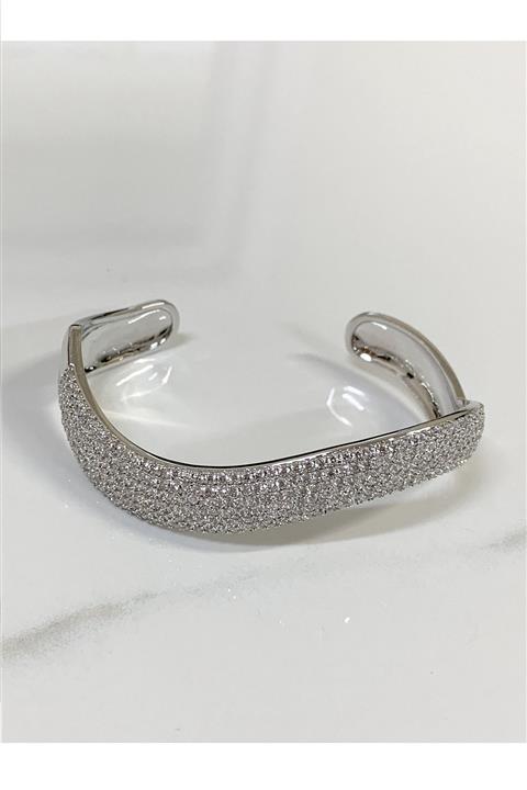 Daniel Klein Swarovski Taşlı Paslanmaz Rodyum Kaplama Çelik Bileklik