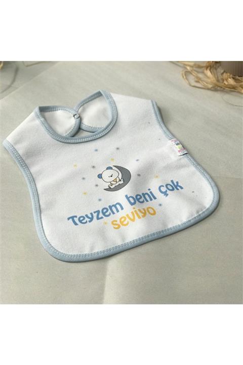 Eke Beyaz Yazılı Mama Önlüğü