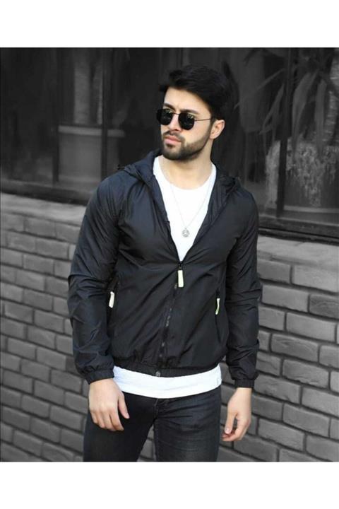 Rıddım Erkek Siyah Yağmurluk