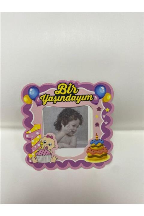 Erler Ambalaj Erler Amb. 1 Yaşındayım Pembe Magnet 24 Adet 7,5x7,5cm