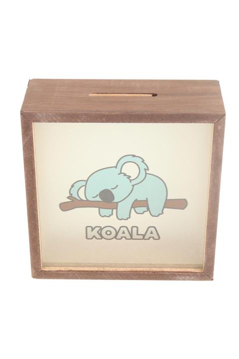 Cetinshop Kahverengi Koala Tasarım Ahşap Kumbara