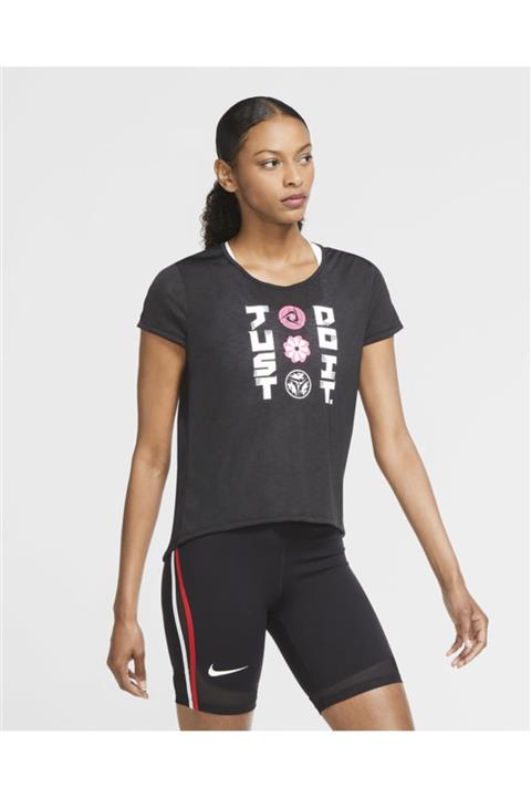 Nike Cu3040-010 Womens Femme Kadın Koşu T-shirt