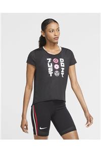 Nike Cu3040-010 Womens Femme Kadın Koşu T-shirt