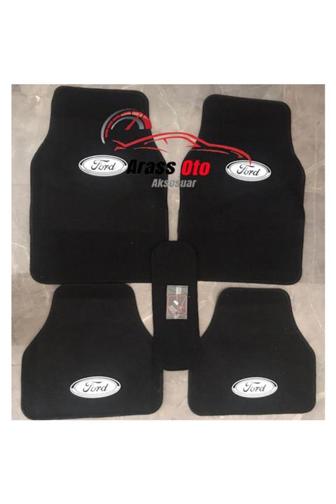 Universal Ford Connect Logolu Siyah Çift Katlı Halı Paspas Seti