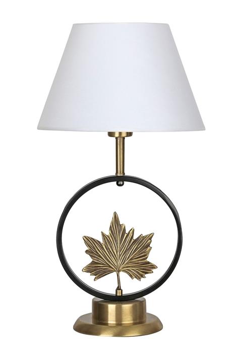 Vinner Eskitme Kaplama Yaprak Figürlü Özerl Tasarım Modern Metal Abajur - Beyaz