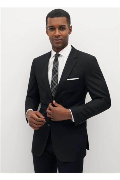 Marca Uno Dar Kesim Siyah Takım Elbise