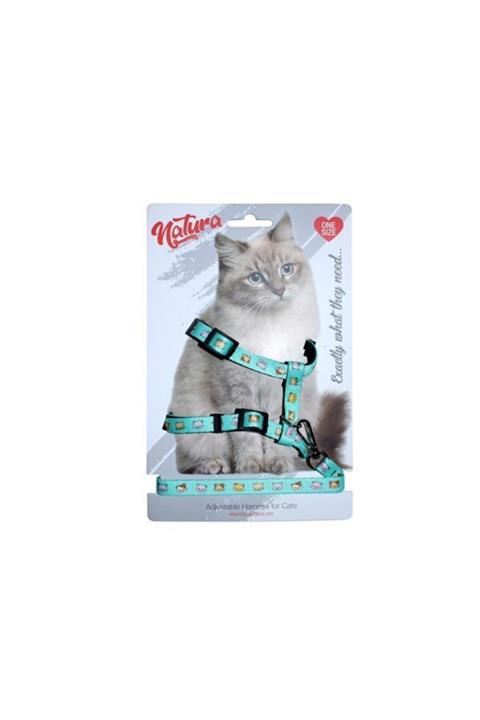 natura Yetişkin Kedi Bel Tasması - Kedi Desenli