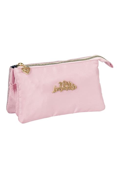 Miss Lemonade 3 Bölmeli Kalem Kutusu Duo Mesh Pink 63430