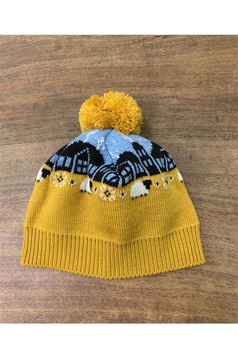 moms store Sari Kuzu Desenli Bere