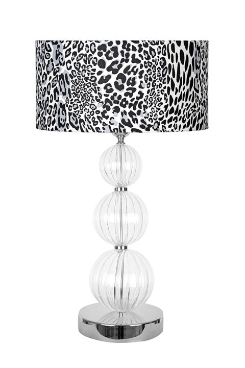 Vinner Angers Krom Ayaklı Modern Özel Tasarım Cam Abajur