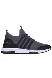 Freemax Füme Siyah Unisex Ortopedik Spor Sneaker Ayakkabı