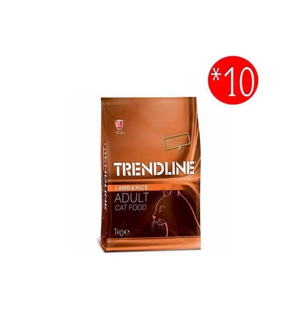 Trendline Kuzu Pirinç Yetişkin Kedi Maması 1 kg 10 Adet