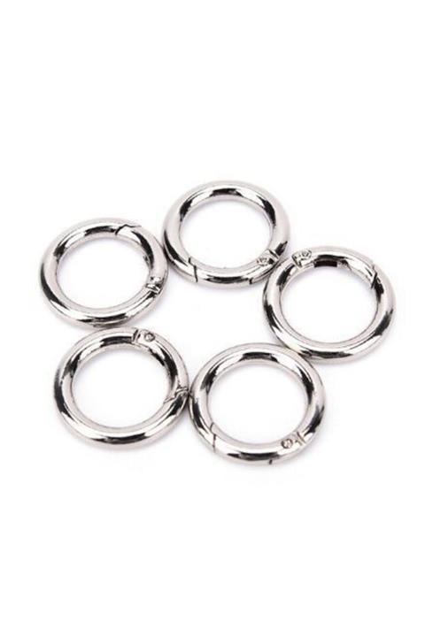 Aklar Çanta Gümüş Renk Yaylı Halka Örgü Çanta 10'lu 2.5 Cm