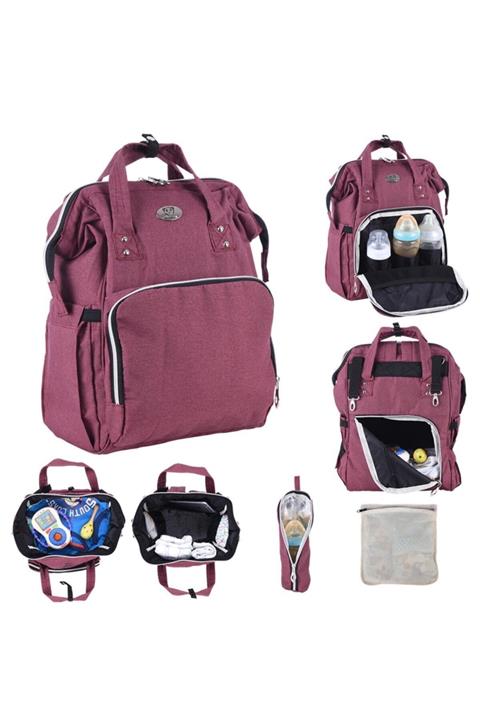 Mamma Rabbit Anne Bebek Bakım Sırt Çantası Bordo