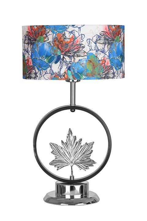 Vinner Krom Kaplama Yaprak Figürlü Özel Tasarım Modern Metal Abajur Flowers Desenli