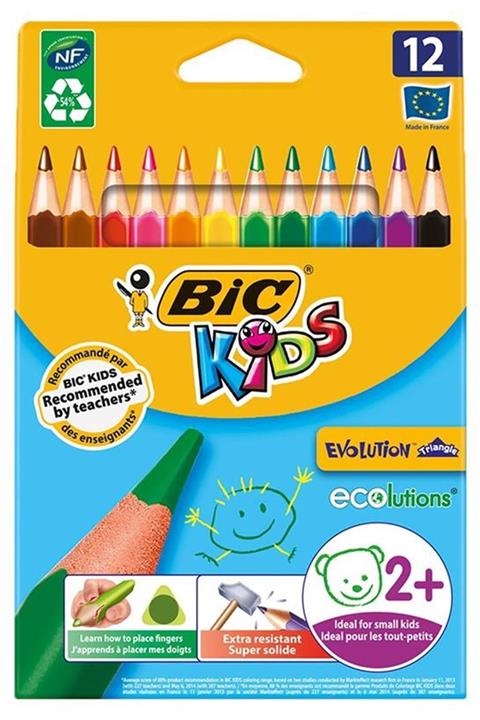 ASMEYAL Bic Kids Evolution 12'li Üçgen Jumbo Boya Kalemi 8297356