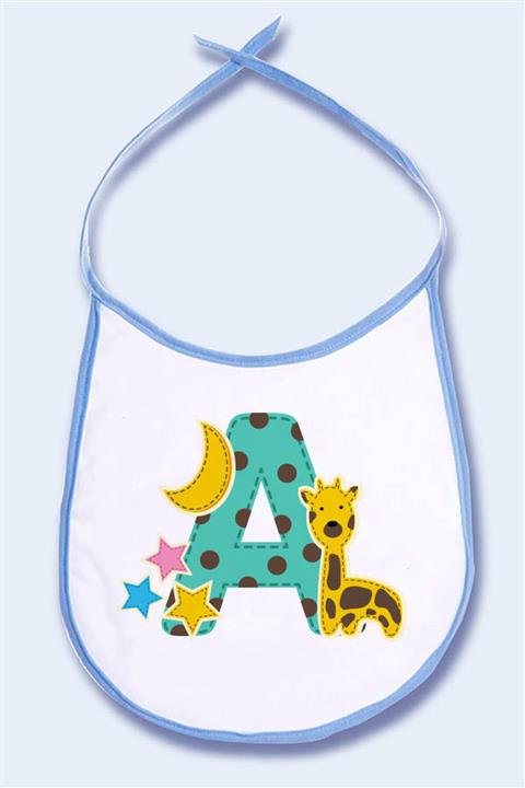 hediyemen A Baş Harfli Erkek Bebek Mama Önlüğü