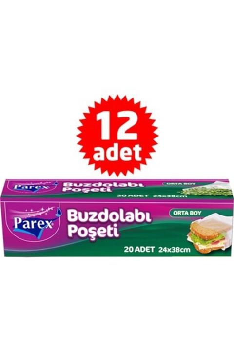 Parex Buzdolabı Poşeti Orta Boy 20'li X 12 Paket