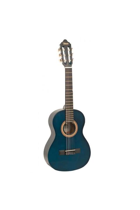 VALENCIA Vc204tbu Klasik Gitar Scale 4/4 Şeffaf Mavi Mat