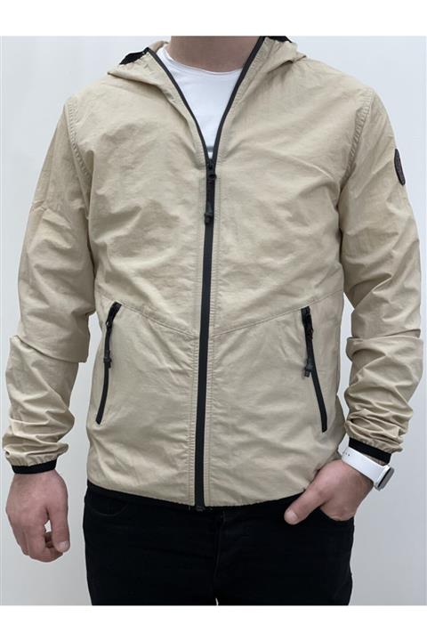 Alesta Clothing Erkek Bej Cepli Yağmurluk