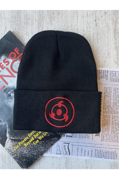 Moda Kızı Butik Unisex Siyah Naruto Itachi Uchiha Anime Bere