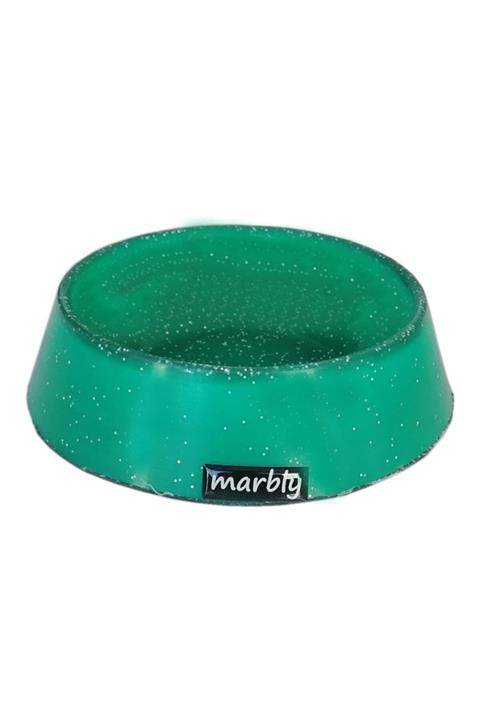 Marbly Yeşil Galaxy Mermerit Kedi Köpek Mama Su Kabı 235 ml