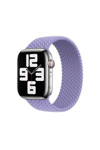 Hayal Kılıf Ingiliz Lavantası Apple Watch 1-2-3-4-5-6-7-se Uyumlu Solo Örgü Loop Kordon 38-40mm Medium Beden