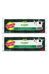 Scotch Brite Yeşil Bulaşık Süngeri 4 Lü X 2 Tırnak Koruyuculu