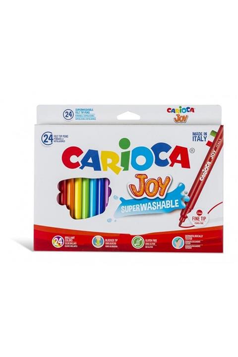 CARIOCA Joy Yıkanabilir 24 Renk Keçeli Boya Kalemi