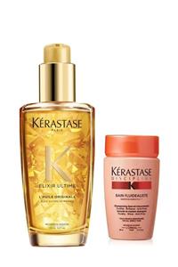 Kerastase Elixir Ultime Mat Saçlar Çok Yönlü Saç Bakım Yağı 100ml + Discipline Bain Fluidealiste Şampuan 80 Ml