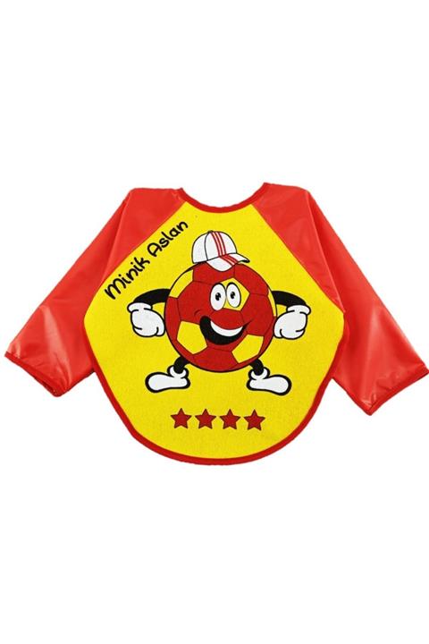 Aydınlar Minik Aslan Yazılı Bebek Mama Önlüğü Galatasa Renkli 6-24 Ay