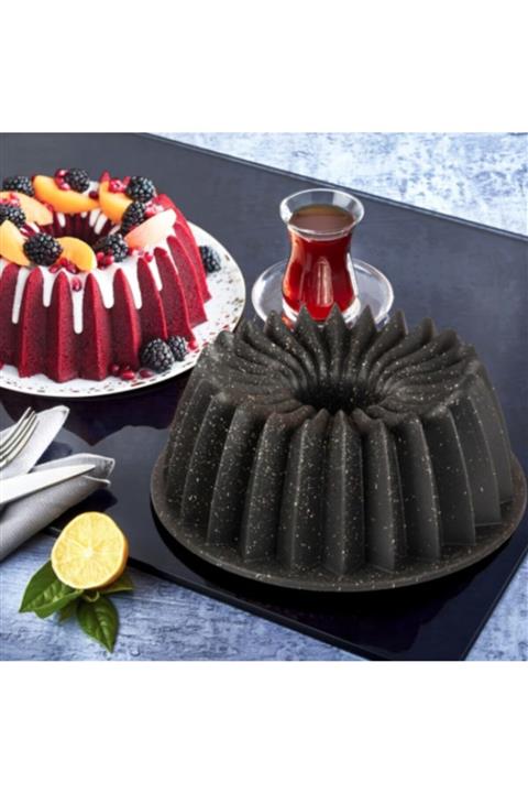 Kitchen Chef Polo Chef Lindo Döküm Kek Kalıbı 26 Cm - Siyah