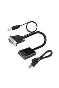 Temiz Pazar Vga Hdmi Çevirici Dönüştürücü Kablo Ses Destekli Vga To Hdmi