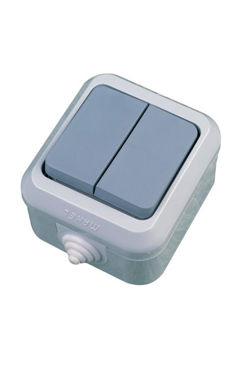 MAKEL Sıva Üstü Nemliyer Komütatör Anahtar Gri