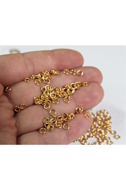 Tom Flaş 100 Adet 1 X 5 Mm Altın Kaplama Pirinç Montaj Halkası