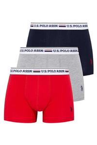 U.S. Polo Assn. 3'lü Polo Baskılı Erkek Boxer Seti