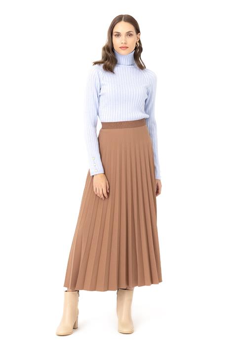 SEÇİL Kadın Pliseli Etek 2911037 Vizon