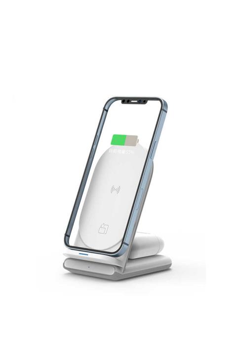 Apple Aqua Wiwu Iphone 12 Pro Max Power Air 2 In 1 15w Hızlı Şarj Destekli Kablosuz Şarj Istasyonu