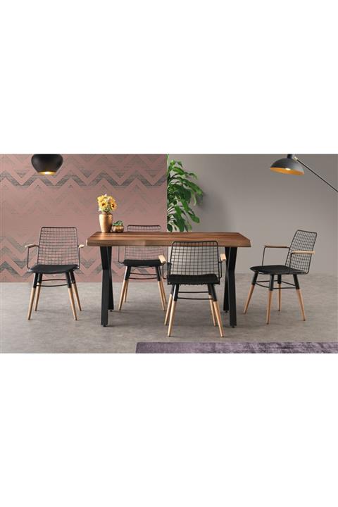 CaddeYıldız Vişne Yemek Masası Takımı