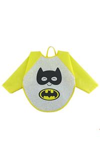 Aydınlar Unisex Bebek Batman Kollu Mama Önlüğü