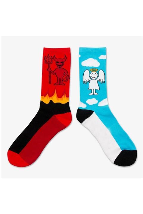 Köstebek Angel And Devil Unısex Çorap