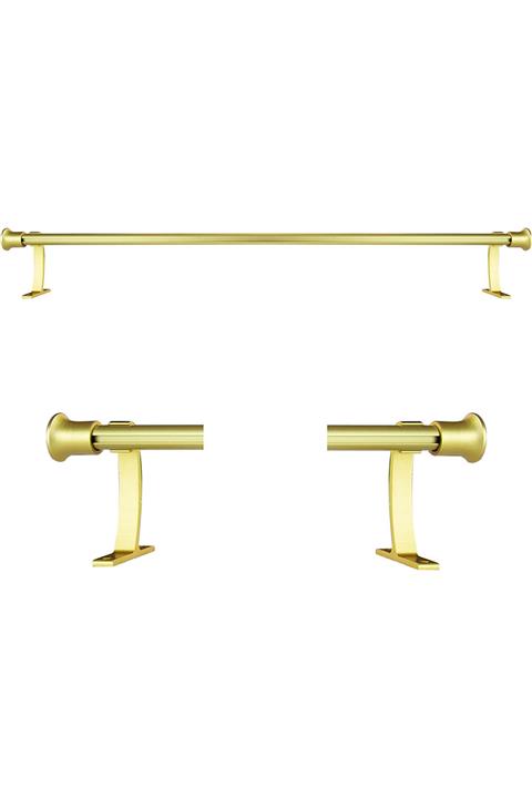 Perdejim Mat Sarı Alüminyum Tek Raylı Rustik Perde Askısı Rustik Borusu Ak07 175 cm