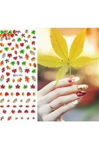 ci&or Sonbahar Yaprak Tırnak Dövmesi, Tırnak Tattoo, Nail Art, Tırnak Sticker