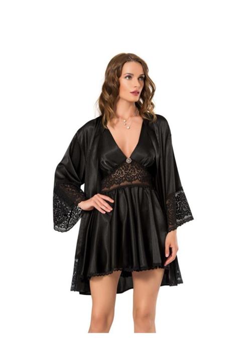 bonbonetti Kadın Saten Sabahlık 059