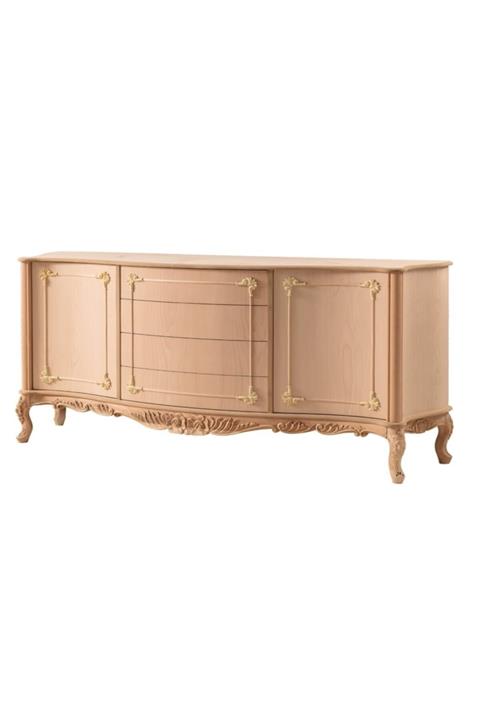 ROYS AHŞAP Ahşap 4131 Masif Ham Gold Oymalı Konsol