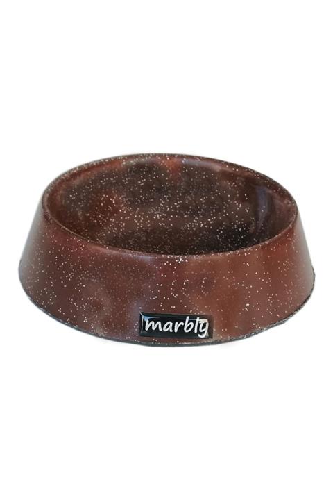 Marbly Kahve Galaxy Mermerit Köpek Mama Su Kabı 1000 Ml